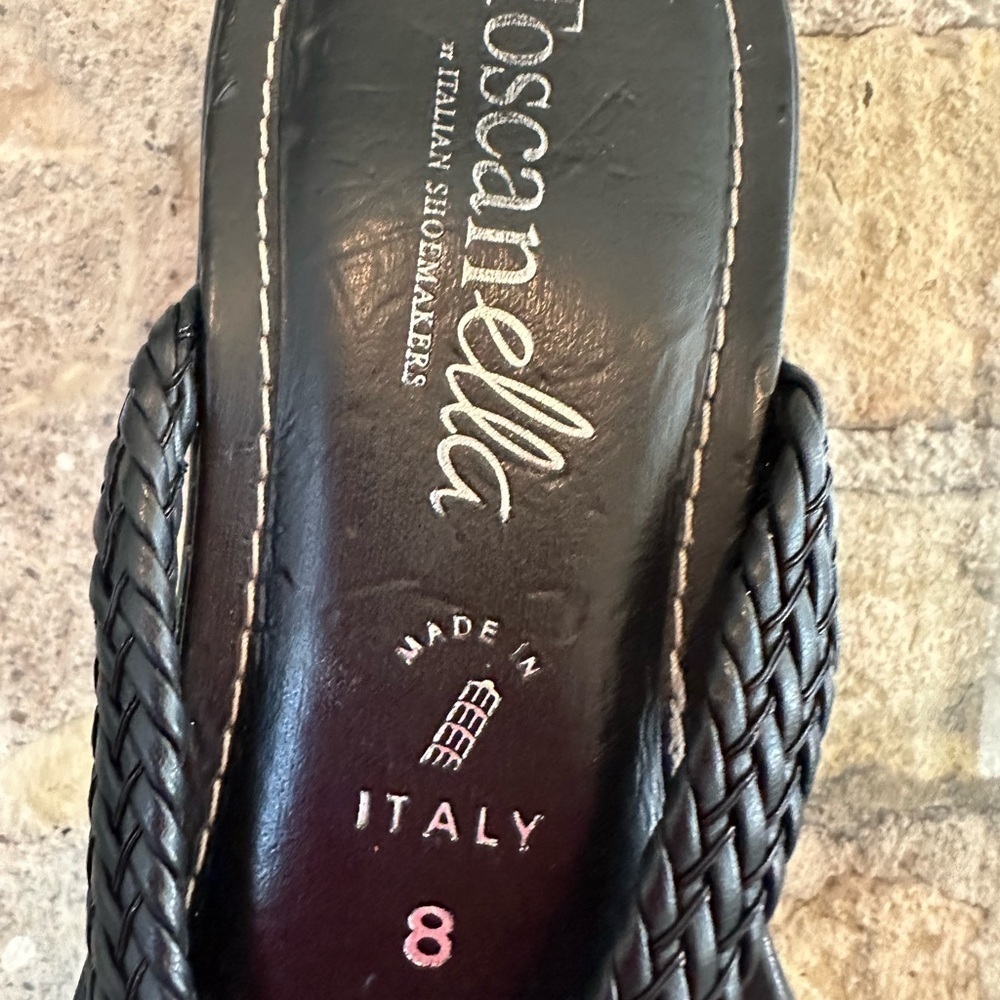 Black Braided Strap Sandals - Picture 4 of 5